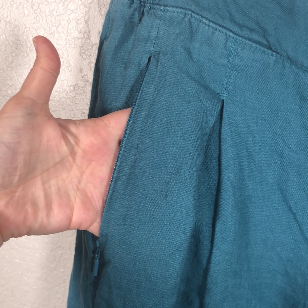 Athleta Teal Wide Leg Pants - Picture 4 of 9